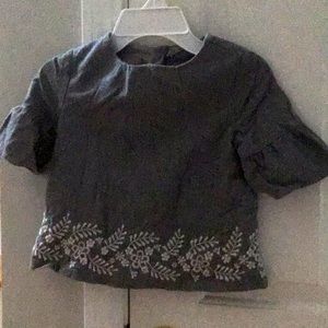 Girls Gap gray soft lined wool Shirt size 5